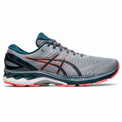 Asics Gel-Kayano 27 - Miesten Juoksukengät - Harmaat/Laivastonsininen